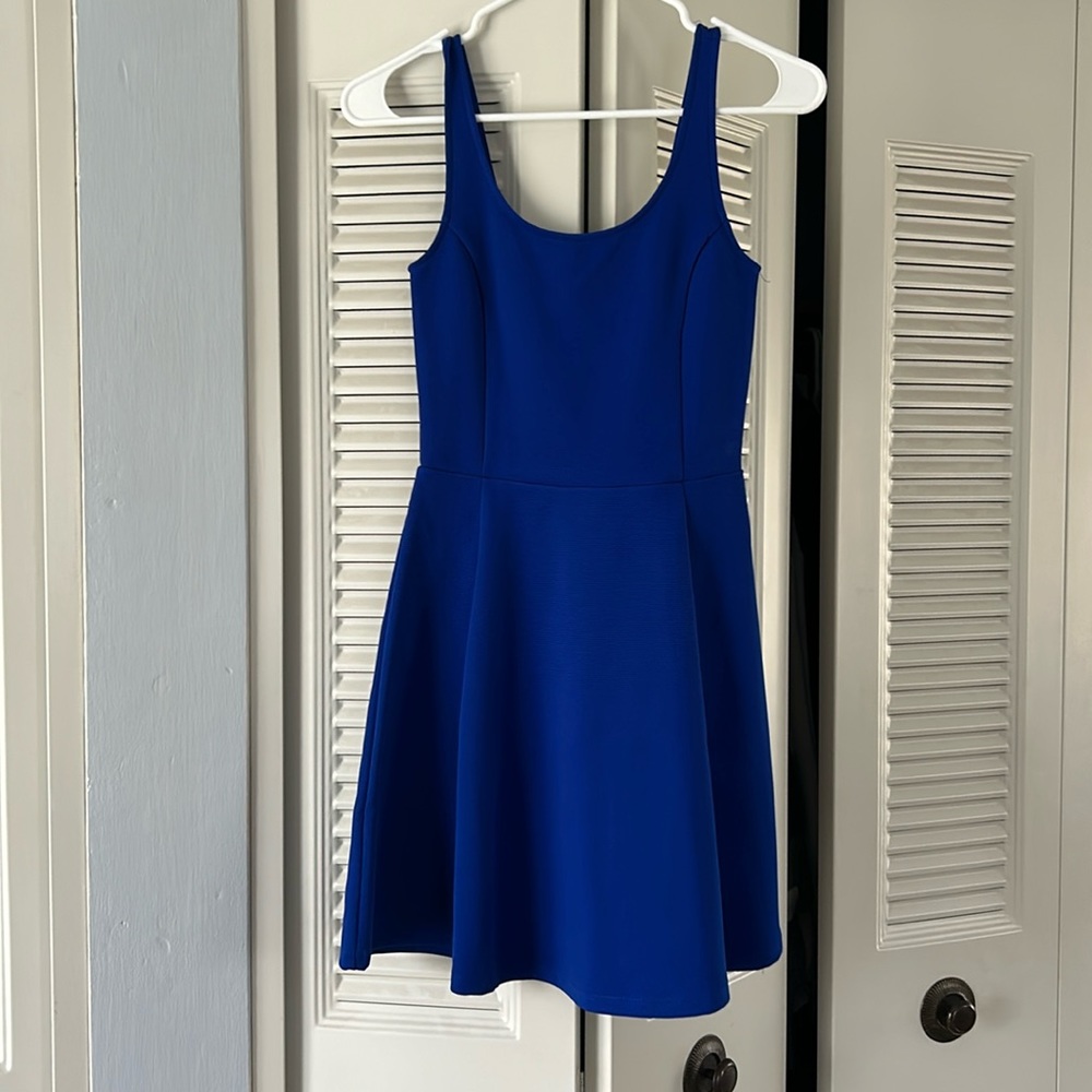 Royal blue skater dress